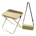 thumbnail image 3 of Mochila con taburete plegable, bolsa de transporte para silla de pesca, taburete de camping para adultos, para exteriores Caqui 26x26x24cm, 3 of 9