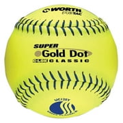 (12 Pack) Worth 12" USSSA Super Gold Dot Slowpitch Softballs