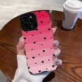 thumbnail image 5 of for iPhone 11 Case Women Girl Leather Grain Cute Luxury Gradient Color Love Heart Pattern Silicone Phone Case Accessories Camera Protection Shockproof Anti-Fall Cellphone Case 6.1''-Pink, 5 of 13