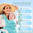 thumbnail image 3 of Momcozy Portable Stroller Fan with Clip | 4-Speed Mini-Fan for Carrier | Personal Fans Ultra Light 0.26lb | Gaps ≤4.5mm | Handheld Cooling | Rechargeable Rotate for Diaper Backpack/Table/Chair, 3 of 7