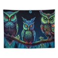 thumbnail image 5 of PRATYUS  Psychedelic Owl Tapestry, Trippy Forest Line Art Tapestry Wall Hanging for Bedroom, Moon Animal Bird Tapestry Home Decor  60x50inch, 5 of 6