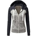 thumbnail image 4 of Dezsed Basic Lightweight Zip-Up Hoodie Long Sleeve Thin Jacket Hooded Sweatshirts for Women with Plus Size Gray S Clearance Sale, 4 of 6