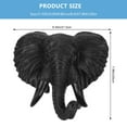 thumbnail image 2 of HOMEMAXS  Elephant Statue Head Halloween Indoor Wall Decorations Black, 2 of 8