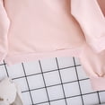 thumbnail image 4 of NIEWTR Kids Sweatsuit Set Girls Infant Toddler Girl Long Sleeve Crewneck Top with Elastic Waist Pants Fall Winter Daily Wear Comfy Sleep Set Soft for 0-6Y(A-Pink,18-24 Months), 4 of 7
