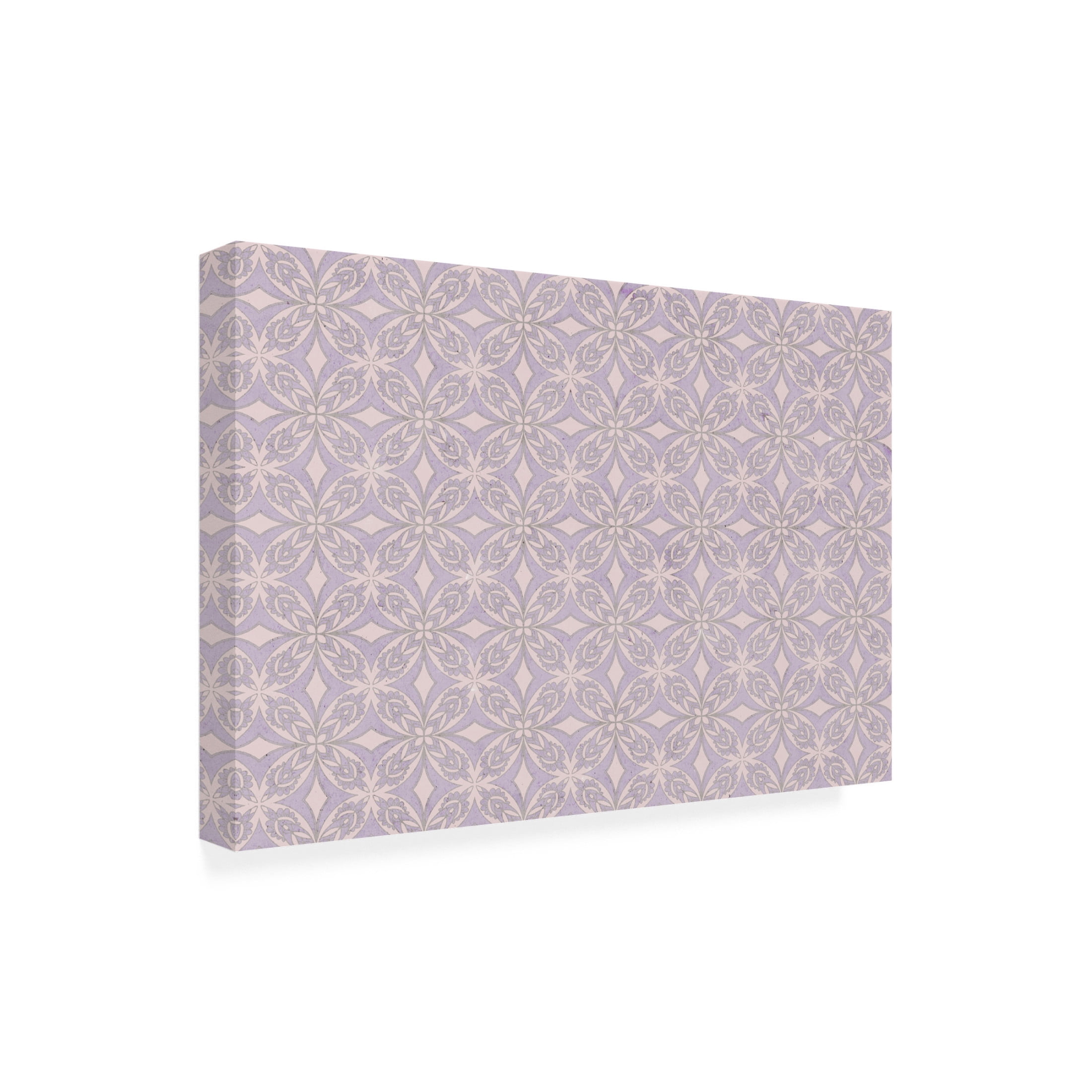 Canvas Wall Art - Treechild 'Purple Tiles Pattern' Wall Art for Living Room, Bedroom, or Office D?cor by Trademark Fine Art - 19 x 12 Inches