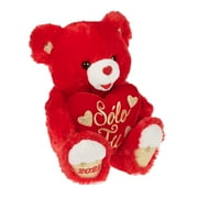 Way To Celebrate Valentine's Day Plush, Hispanic Sweetheart Teddy, Red