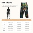 thumbnail image 2 of Cauagu Realistic Style Colorful Wolf Pajama Pants for Women Loose Fit Wide Leg Trouser Pants Casual Elastic Waist Drawstring Lounge Pants, 2 of 6