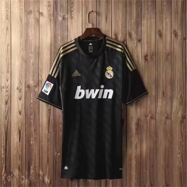 " Retro " 2011 2012 Real Madrid Visitante Negro 11 12 Rojo 3RD Manga Larga S-XXL Gao Jiahui unisex