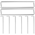 thumbnail image 3 of Miangastore Pointes de Tente Robustes Argent 10 Pcs 8,7 Po en Fer Galvanisé en Forme de L, 3 of 9