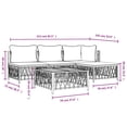 thumbnail image 2 of vidaXL 5 Piece Patio Lounge Set with Cushions Anthracite Steel, 2 of 9