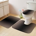 thumbnail image 2 of Brown Black Ombre Bath Mat 3 Piece Bathroom Rug Set, Modern Gradient Abstract Art Non Slip Bath Rug Contour Mat and Toilet Lid Cover, Absorbent Shower Mats Soft Bath Rugs and Mats Sets, 2 of 8