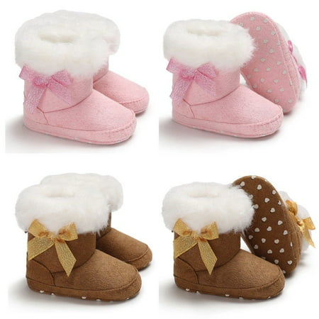 Winter Baby Boys Girls Cotton Warm Casual Snow Boots Soft Sole Shoes
