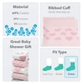 thumbnail image 4 of Carter's Child of Mine Baby Girl Crew Socks, 6 Pack, Newborn, 4 of 6