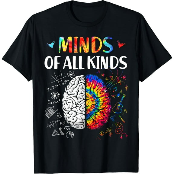 Minds of all kinds Neurodiversity Autism Awareness ADHD ASD T-Shirt