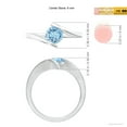 thumbnail image 6 of Angara Natural 0.72 Ct. Aquamarine Solitaire Ring in 14K White Gold for Women (Ring Size: 7.5), 6 of 11