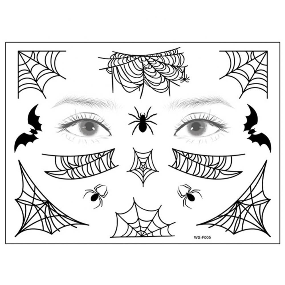 MarinaVida Halloween Spider Face Tattoos Spider Web Spider Net Temporary  Tattoos - Face Tattoos Stickers, Halloween Costume Apparel Cosplay Party  Supplies - Walmart.com