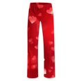 thumbnail image 4 of BLTIBY Women Valentine's Day Pajama Pant Spring Autumn Love Printed Comfy Lounge Wide Leg Fashion Casual Stretch Palazzo Pj Bottoms Trousers with Pockets 2025 Red 2 M, 4 of 4