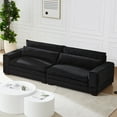 thumbnail image 4 of Kevinplus 104.72 inch Fabric Couches for Living Room, Mid Century Modern Sofas for Bedroom, Apartment, Office BLACK, 4 of 8