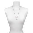 thumbnail image 3 of Delight Jewelry December - Teal Crystal Bicone Silvertone Dream Big Pendant Necklace, 25", 3 of 4