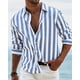 thumbnail image 2 of Camisa de hombre de moda 2024 con estampado de rayas de manga larga, ropa social de lujo para hombre, hawaiana, elegante, clásica, de moda, tallas S a 5XL, 2 of 4