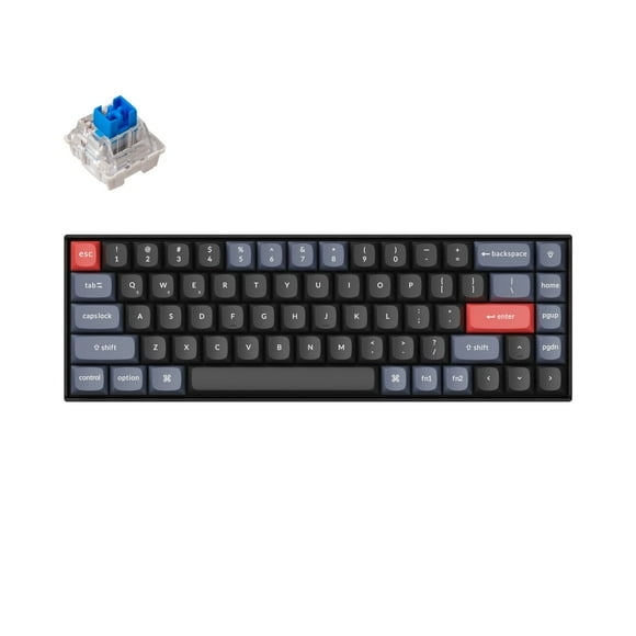Keychron K6 Pro Wireless Custom Mechanical Keyboard, QMK/Launcher Programmable Macro, Hot-Swappable Keychron K Pro Blue Switch Keyboard, 65% Layout RGB Backlit Office Keyboard for Mac Windows Linux