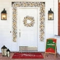 thumbnail image 5 of 9FT Pre-Lit Snow Flocked Christmas Garland with Warm White LED Lights and Pine Cones, Artificial Frosted Garland for Fireplace Mantel Stair Railing Door, Garland, 5 of 9