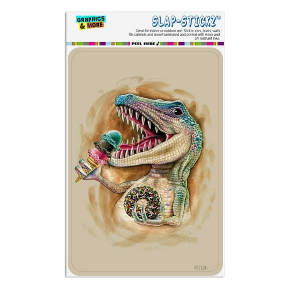 T-Rex Dinosaur Donut Ice Cream Funny Jurassic Junkie Home Business Office Sign