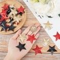 thumbnail image 3 of 30PCS 3 Colors 1.6 Inch Metal Star Decor Barn Star with Hole Iron Vintage Texas Stars Arts Hanging Decors for Crafts House Christmas 4th of July Indoor Outdoor Farmhouse Country Decor Colorful, 3 of 9