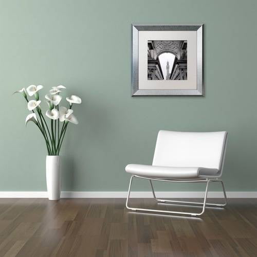 Trademark Fine Art "Firenze II" Canvas Art by Alan Blaustein, White Matte, Silver Frame
