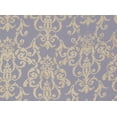 thumbnail image 2 of Zelouf Damask Foil On Souffle Chiffon  , Sewing, DIY, Crafts Fabric by the Yard, Silver/gold, 5 Yard, 2 of 2