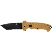 Gerber Gear 06 Fast, Assisted Opening Clip Folding Knife, with Serrated Tanto Blade, Coyote Brown