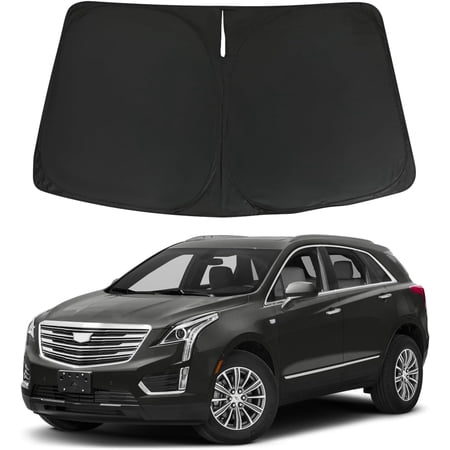 Windshield Sun Shade for 2017-2024 Cadillac XT5 Accessories, Foldable Window Sunshade Sun Visor Protector, Front Windshield Sunshade Sun Shield Blocks UV Rays Heat