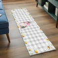 thumbnail image 3 of Runner Rug 2'x6', Blue Easter Bunny Washable Non-Slip Hallway Runner Rugs, Spring Daisy Modern Gray Buffalo Plaid Bedside Rugs Floor Mats Carpet Runners for Kitchen Bathroom Laundry Room, 3 of 8