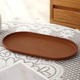 thumbnail image 3 of Yellow Non Slip Serving Tray Rectangular Plastic Food Tray with Wood Grain Texture Lightweight Tea Coffee Snack Dessert Tray for Kitchen Café Restaurant Home Dining 9.5x5.1 In, 3 of 9