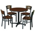 thumbnail image 2 of KFI Studios Mode 3' x Round' Dining Table, Dark Mahogany, Arched X Base, 2 of 2