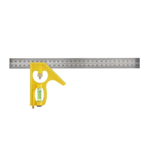 Équerre De Combinaison, Outil De Mesure D'ingénieur De Règle D'angle Droit De Combinaison Réglable Multifonctionnelle De 300 Mm(Jaune)