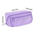 thumbnail image 4 of Cute Canvas Pencil Cases, Zipper Pencil Pouch Big Capacity Special Pencil Cases Storage Bag - Purple, 4 of 5