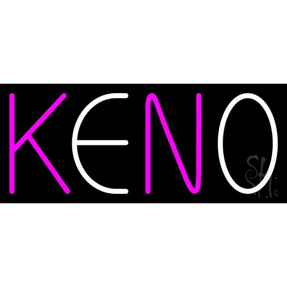 Keno 2 LED Neon Sign 10 x 24 - inches, Black Square Cut Acrylic Backing, with Dimmer - Bright and Premium built indoor LED Neon Sign for wall décor, arcarde, and storefront.