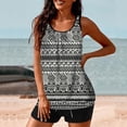 thumbnail image 4 of Tankini Bathing Suits for Women Tummy Control Two Piece Swimsuits Floral Print Swim Tank Top with Boy Shorts, 4 of 6