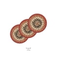 thumbnail image 3 of Chester 8" Round Red Jute Placemat (Set of 3) Farmhouse Table Decor Trivets for Kitchen and Dining Table Mat, 3 of 3