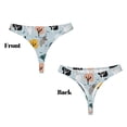 thumbnail image 3 of Balery Elephant Tree Tangas de Algodón para Mujer con Estampado – Ropa Interior Sexy, Transpirable, G-string-3X-Large, 3 of 6