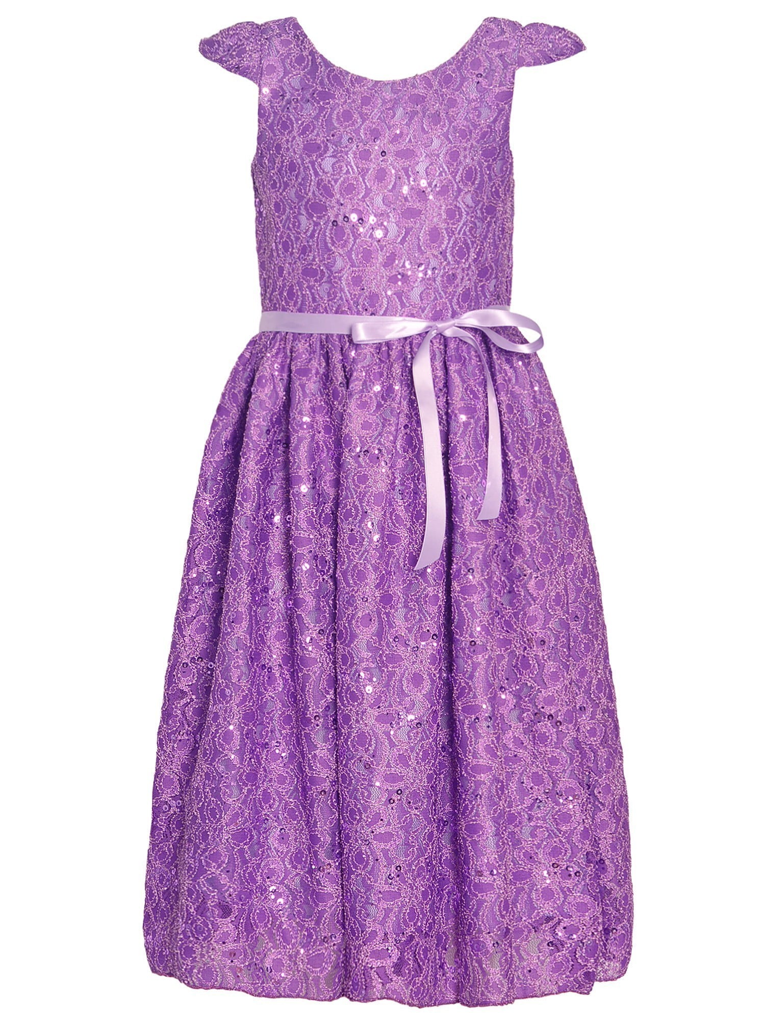 lavender tea length dress