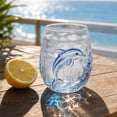 thumbnail image 2 of Ocean Animal Stemless Wine Glass, Coastal Nautical Table Decor, Sea Creature Themed Drinking Cup, Beach House Home Decor, Summer Party Tableware Accent, 2 of 6