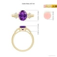 thumbnail image 4 of ANGARA Natural 1.6 Ct. Amethyst with Diamond Classic Ring in 14K Yellow Gold for Women (Ring Size: 3.5), 4 of 9