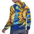 thumbnail image 6 of Lsque vintage Starry Sunflower Pattern Casual Men's Hoodie,Hooded Sweatshirt with Kangaroo Pocket,Pullover Hoodie-4X-Large, 6 of 7