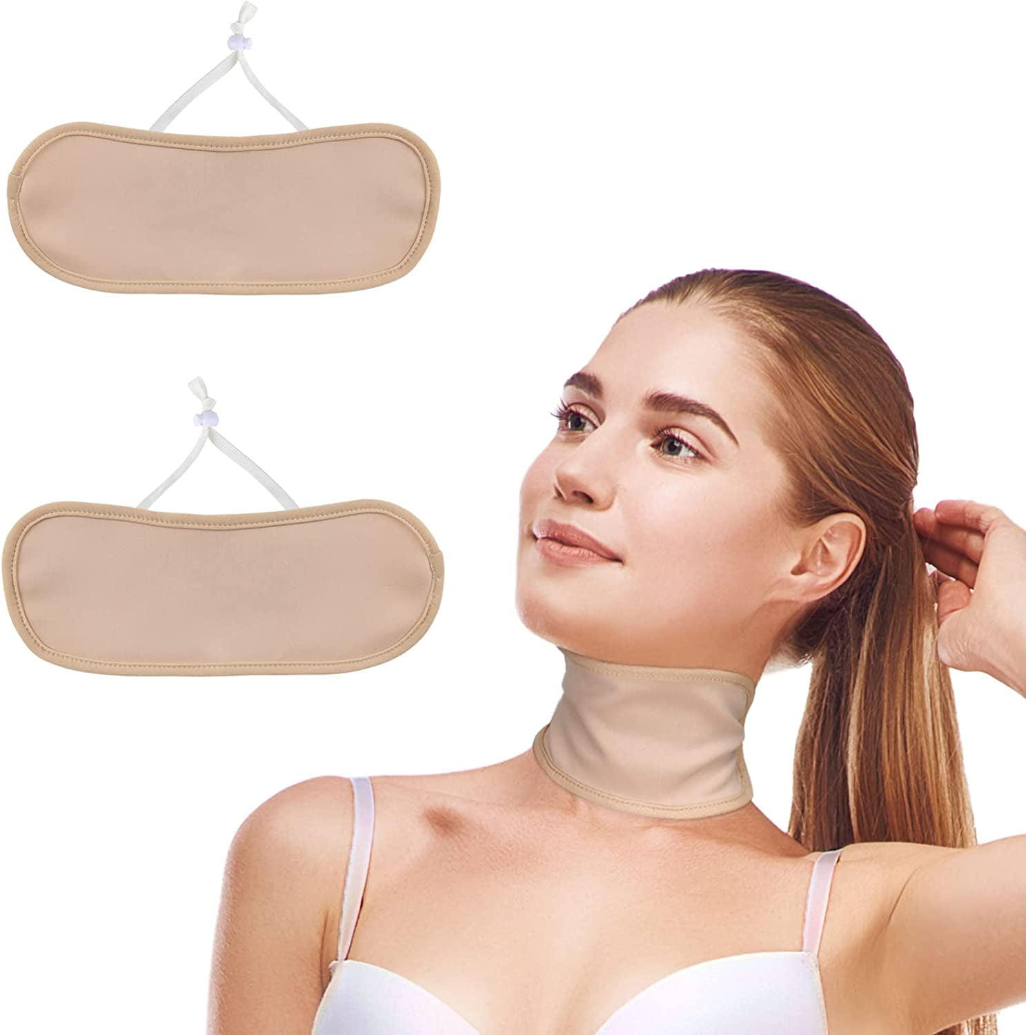 2 Pcs Castor Oil Pack Wrap for Thyroid, Happon Reusable Castor Oil Pack, Compress Organic Castor