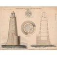 thumbnail image 2 of Anonymous 14x12 Gold Ornate Wood Framed with Double Matting Museum Art Print Titled - Whales Back Rock Light House, 2 of 4