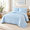 Blue-Queen- 90"x90", variant on Blue Queen- 90"x90" 3-Piece Gingham Ruffle Quilt Set All Season Bedspread Coverlet