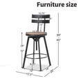 thumbnail image 3 of Taburetes Para Barra de Cocina - Swivel Bar Stools with Backs, 3 of 5