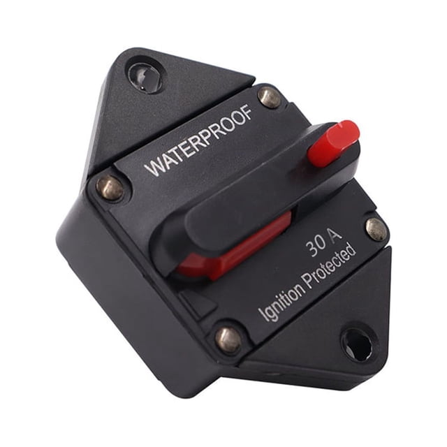 Circuit Breaker Fuse Holder In-Line Automatic Power Zinc alloy: Supply with Manual Reset Button Strong Flexibility 30A